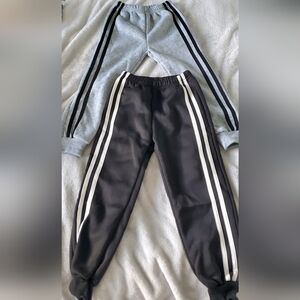 Kids' Black and Gray Striped Winter Bottoms